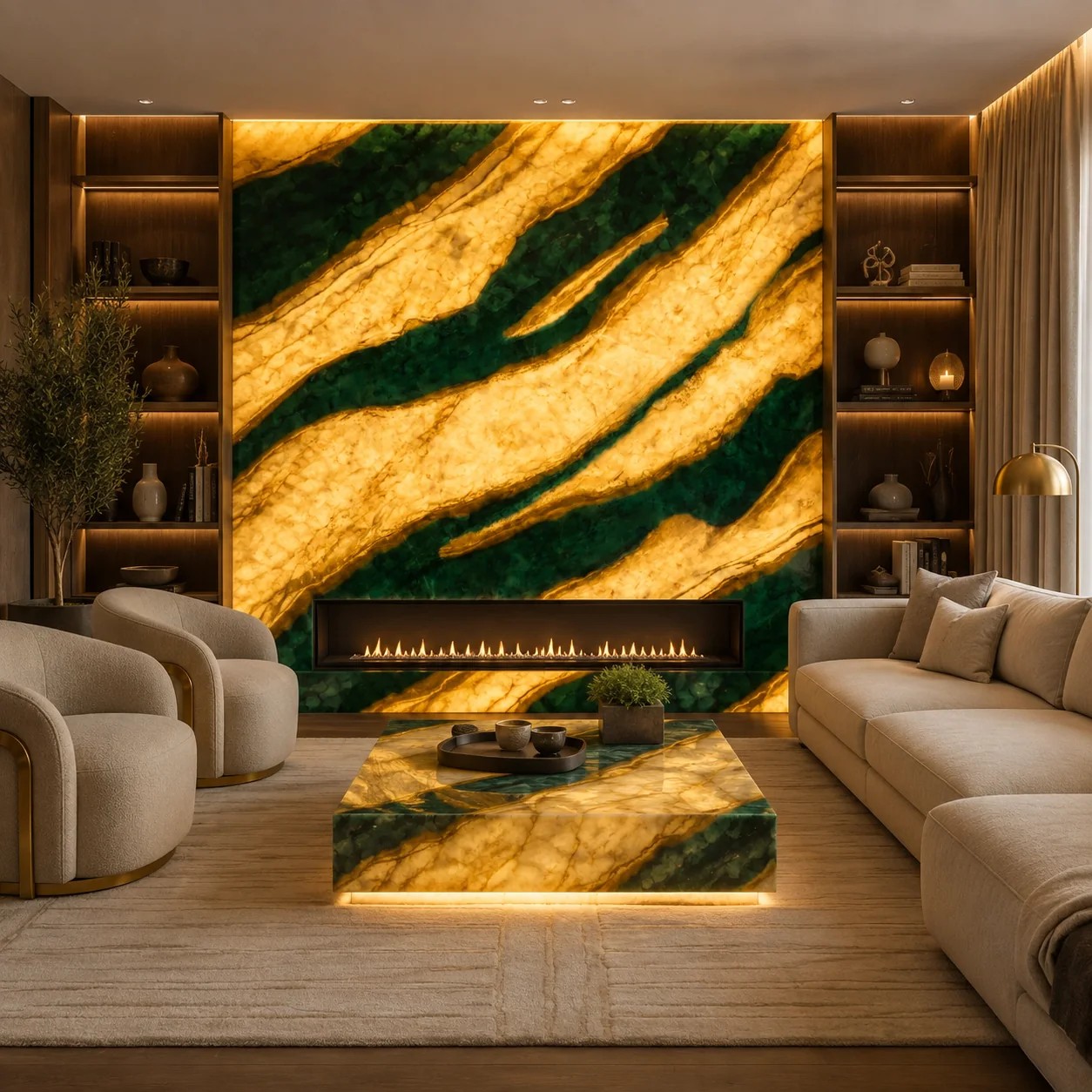 Calacatta Emerald Dreams — пример работы