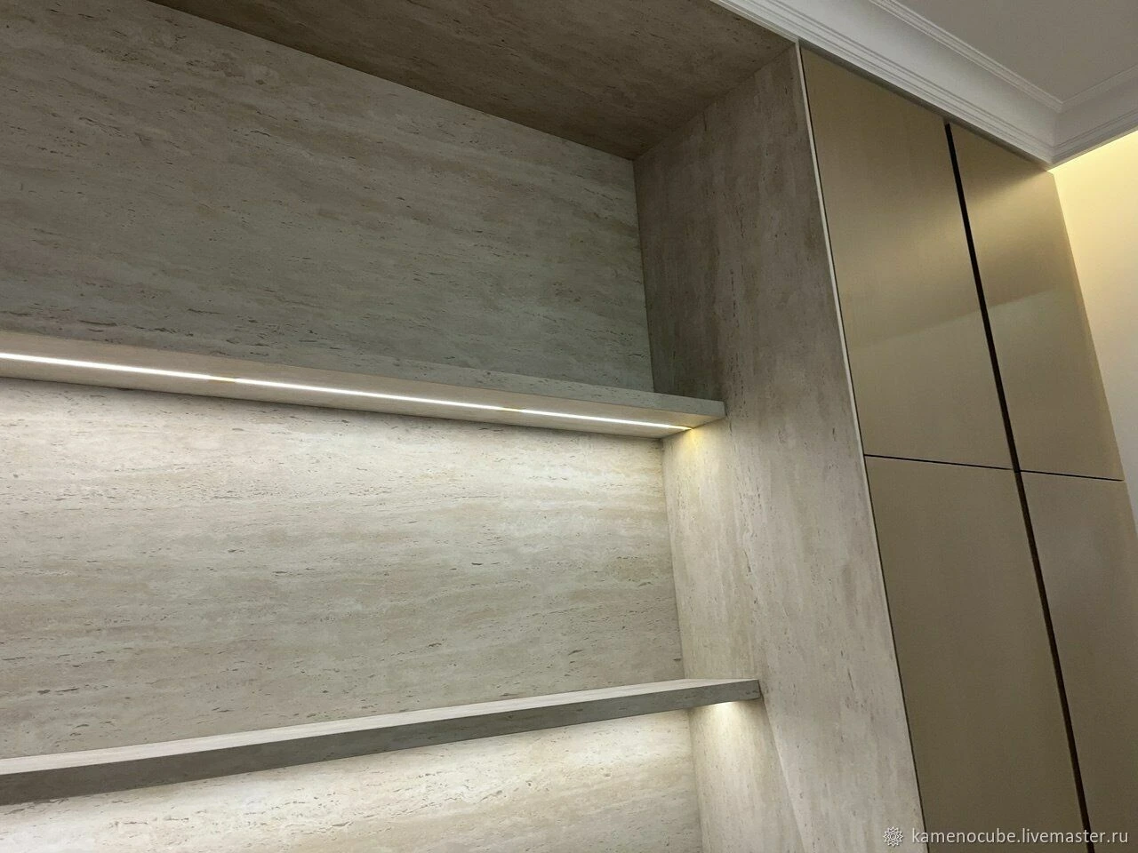 Travertine leather — пример работы